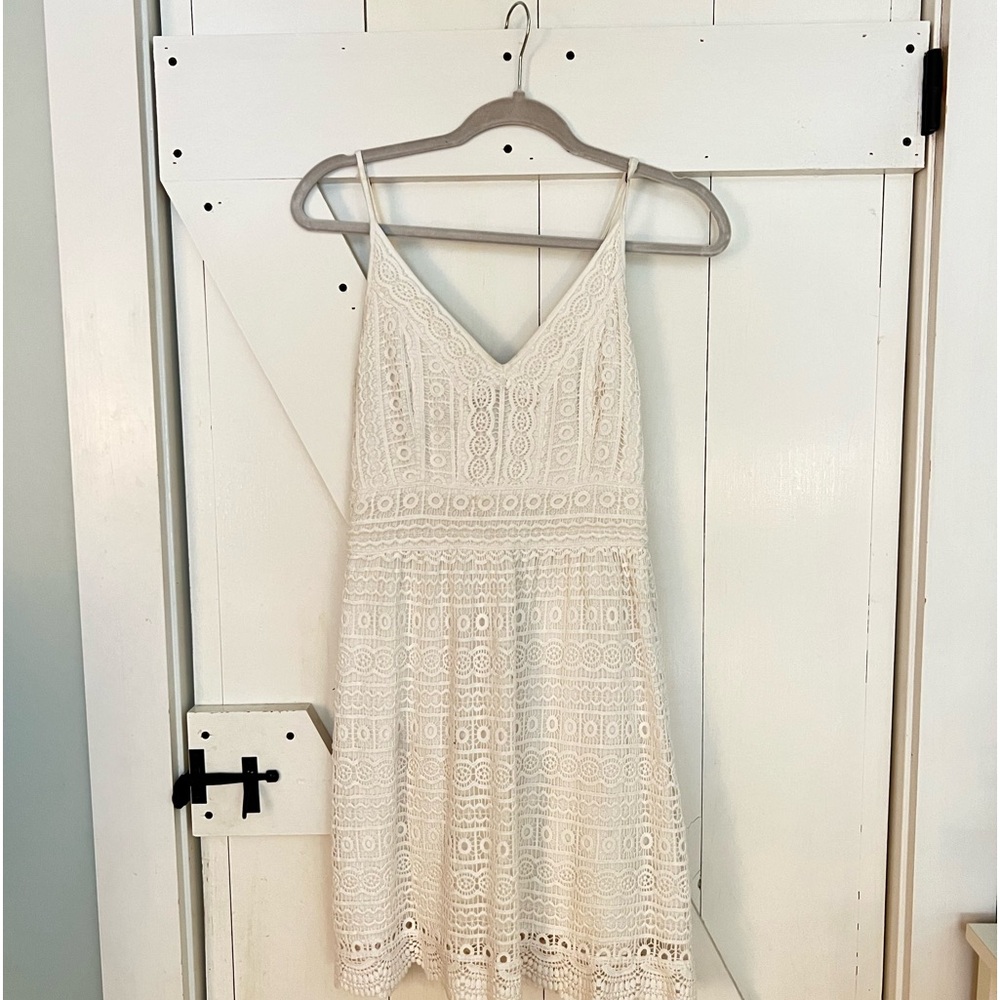 ABERCROMBIE white eyelet sun dress